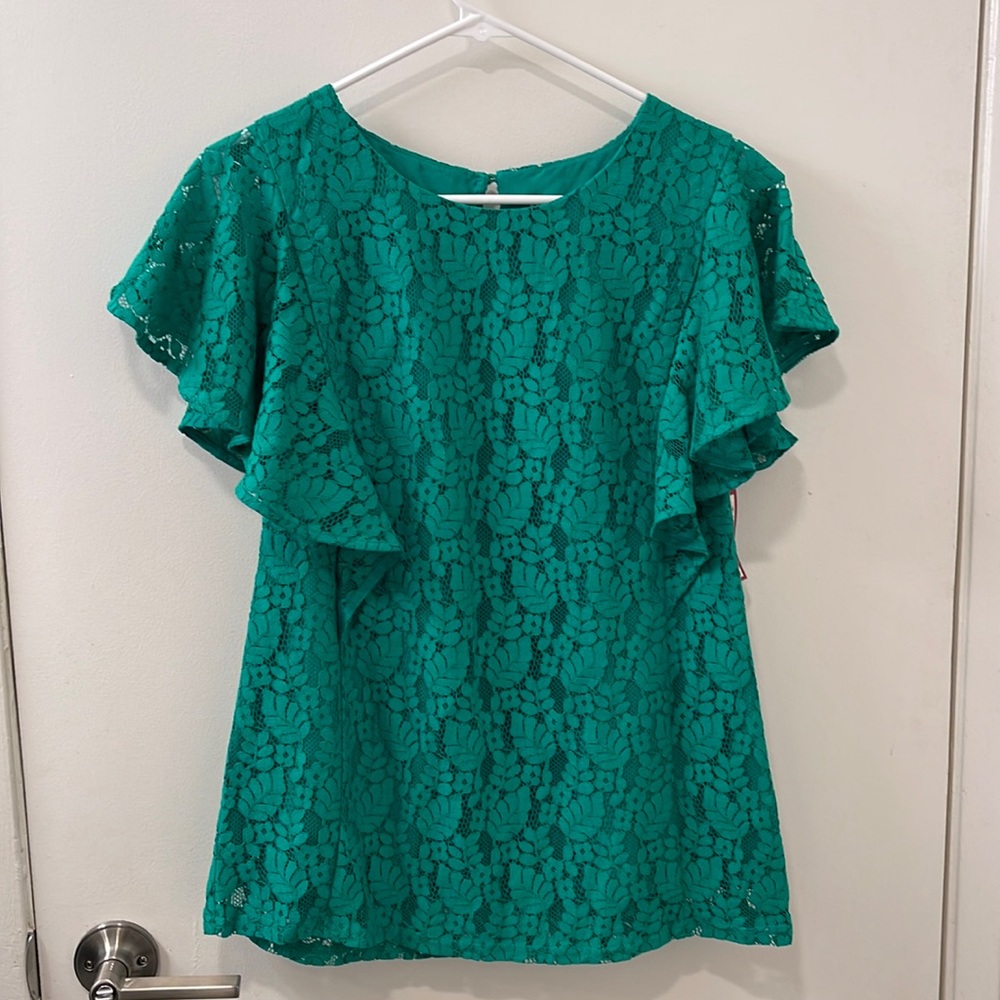 NWT Merona green lace top Merona green lace top